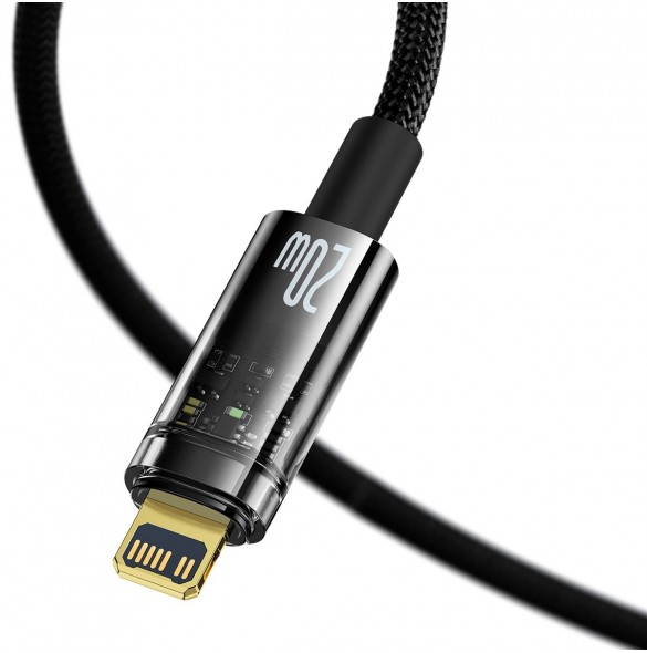 Baseus Explorer Series-kabel USB Typ C - Lightning 20W 2m svart (CATS000101)