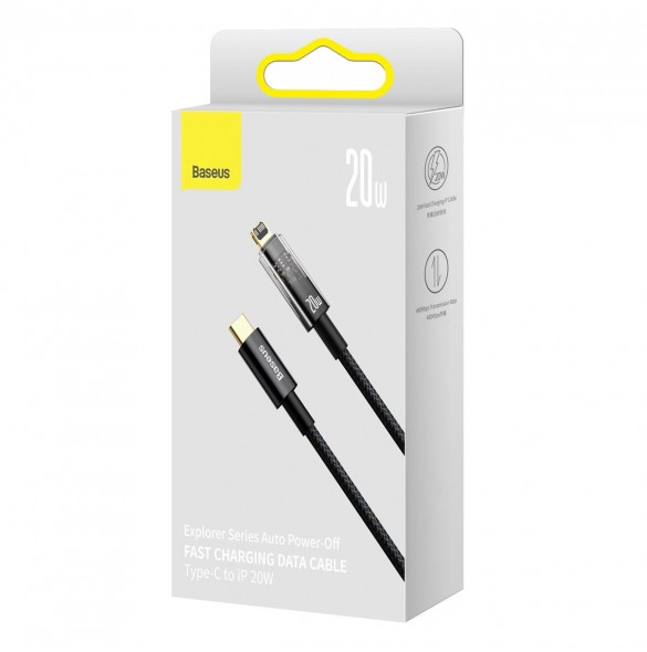 Baseus Explorer Series-kabel USB Typ C - Lightning 20W 2m svart (CATS000101)
