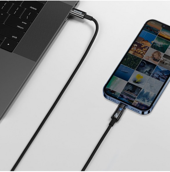 Baseus Explorer Series-kabel USB Typ C - Lightning 20W 2m svart (CATS000101)