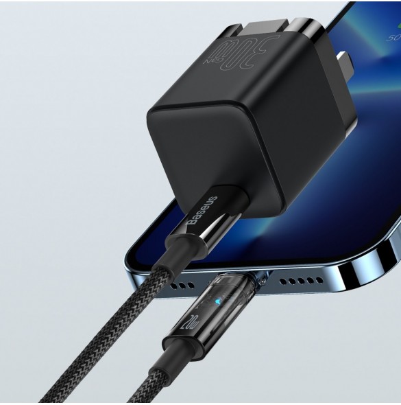 Baseus Explorer Series-kabel USB Typ C - Lightning 20W 2m svart (CATS000101)