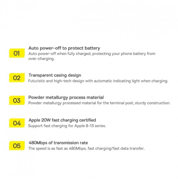 Baseus Explorer Series-kabel USB Typ C - Lightning 20W 2m svart (CATS000101)