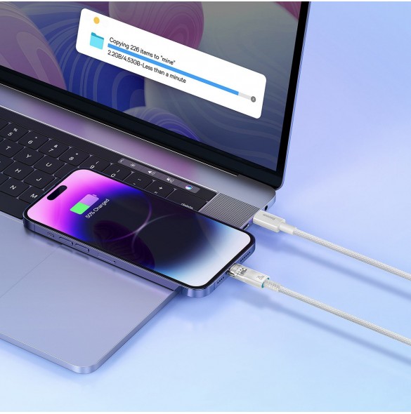 Baseus Explorer Series-kabel USB-C - Lightning 20W 1 m vit (CATS010202)