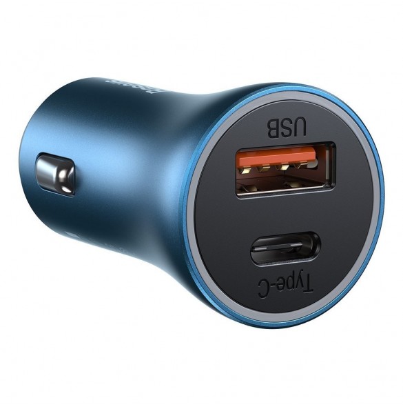 Baseus Golden Contactor Pro snabb billaddare USB Typ C / USB 40 W Strömförsörjning 3.0 Snabbladdning 4+ SCP FCP AFC + USB Typ C-