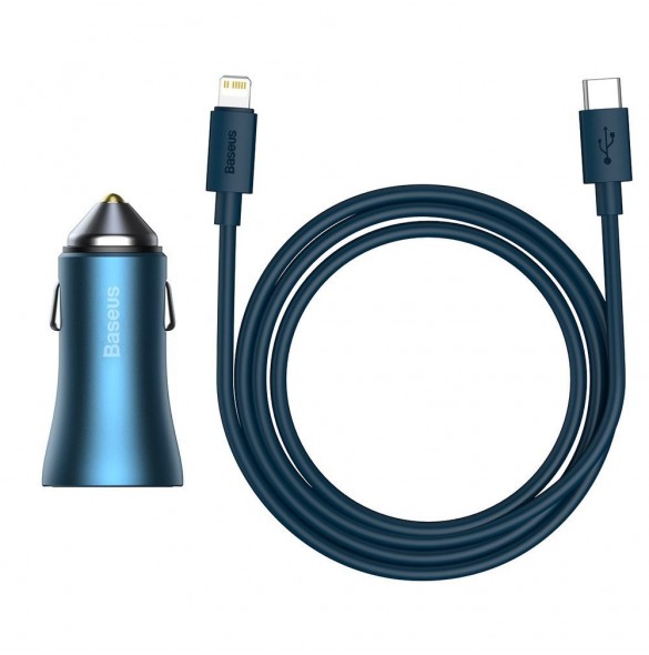 Baseus Golden Contactor Pro snabb billaddare USB Typ C / USB 40 W Strömförsörjning 3.0 Snabbladdning 4+ SCP FCP AFC + USB Typ C-