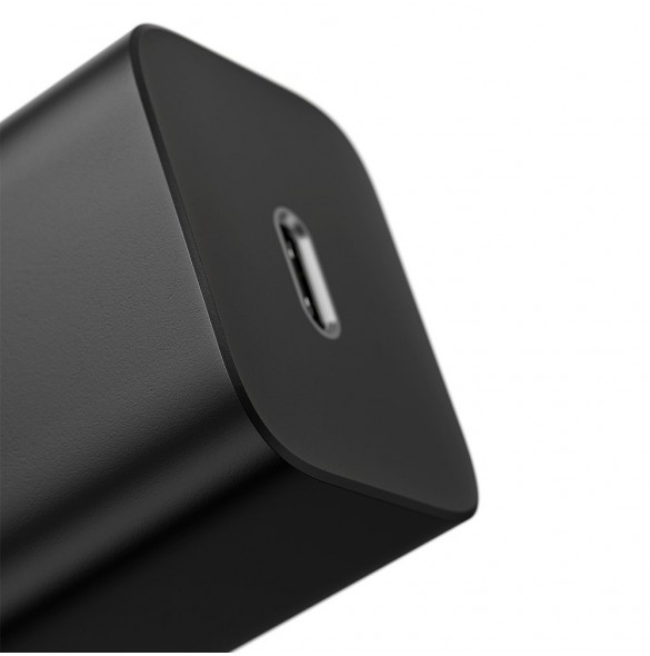 Baseus Super Si 1C snabbladdare USB Typ C 20W Strömförsörjning + USB Typ C - Lightning-kabel 1m svart (TZCCSUP-B01)