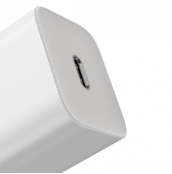 Baseus Super Si 1C snabbladdare USB Typ C 20W Strömförsörjning UK vit + USB Typ C - Lightning-kabel 1m (TZCCSUP-K02)