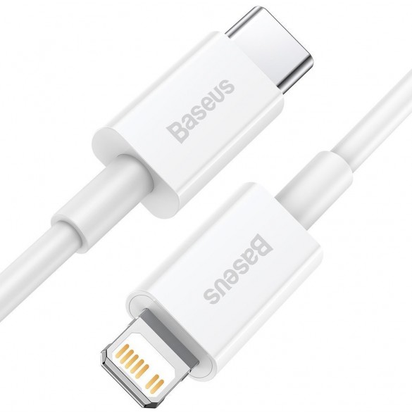 Baseus Superior-kabel USB Typ C - Lightning Power Delivery 20 W 1 m Vit (CATLYS-A02)