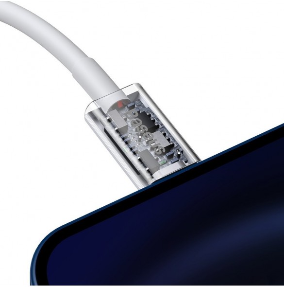 Baseus Superior-kabel USB Typ C - Lightning Power Delivery 20 W 1 m Vit (CATLYS-A02)