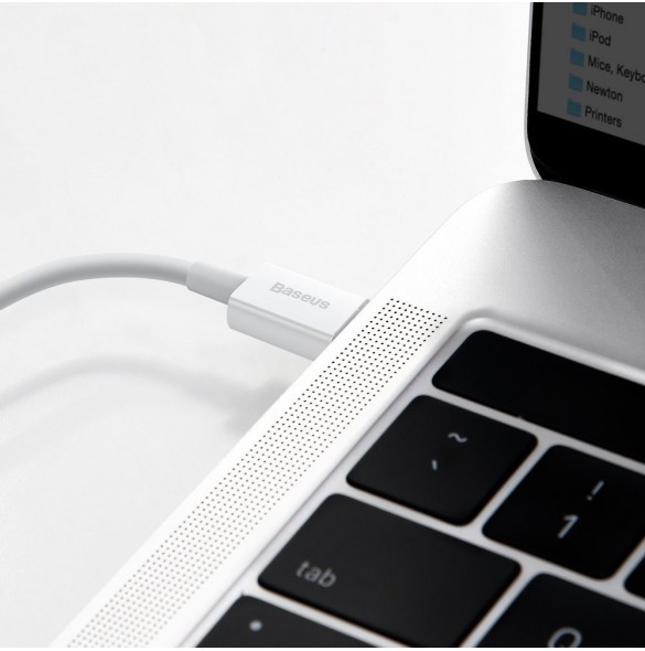 Baseus Superior-kabel USB Typ C - Lightning Power Delivery 20 W 1 m Vit (CATLYS-A02)