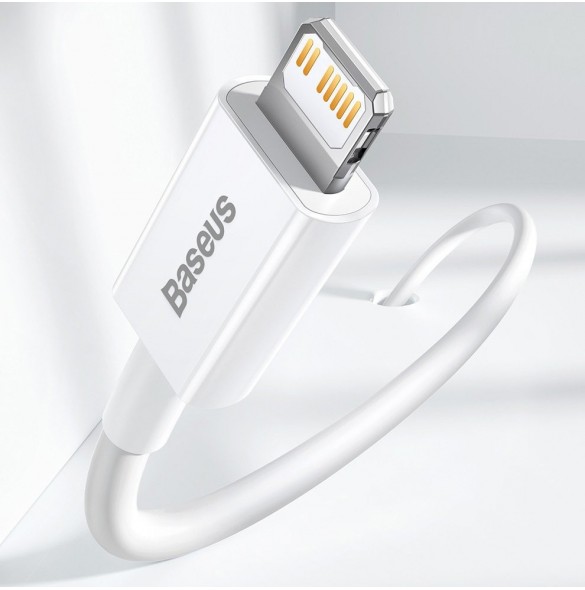 Baseus Superior-kabel USB Typ C - Lightning Power Delivery 20 W 1 m Vit (CATLYS-A02)