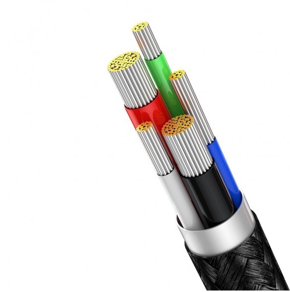 Baseus USB Typ C - Lightning 20W snabbladdningsdatakabel Strömförsörjning med skärmeffektmätare 2m svart (CATLSK-A01)