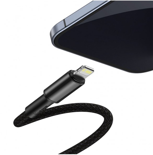 Baseus USB Typ C - Blixtkabel snabbladdning Strömförsörjning 20 W 1 m svart (CATLGD-01)