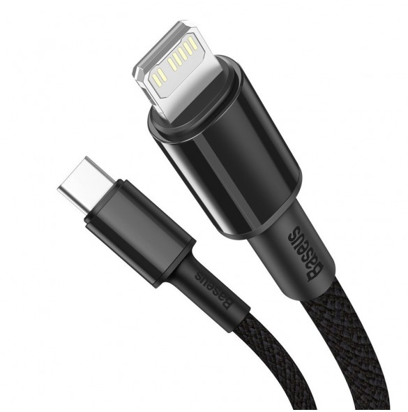 Baseus USB Typ C - Blixtkabel snabbladdning Strömförsörjning 20 W 1 m svart (CATLGD-01)