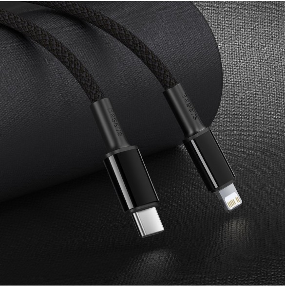 Baseus USB Typ C - Blixtkabel snabbladdning Strömförsörjning 20 W 1 m svart (CATLGD-01)