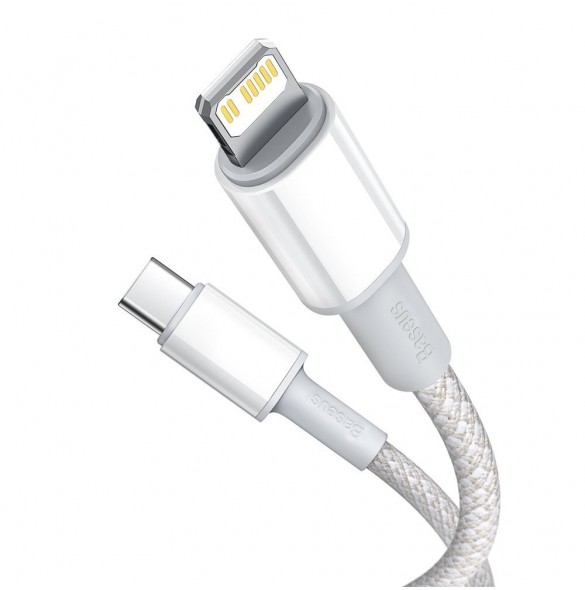 Baseus USB Type C-kabel - Blixtsnabb laddningseffekt 20 W 1 m vit (CATLGD-02)