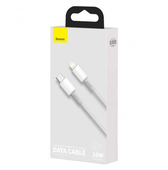 Baseus USB Type C-kabel - Blixtsnabb laddningseffekt 20 W 1 m vit (CATLGD-02)