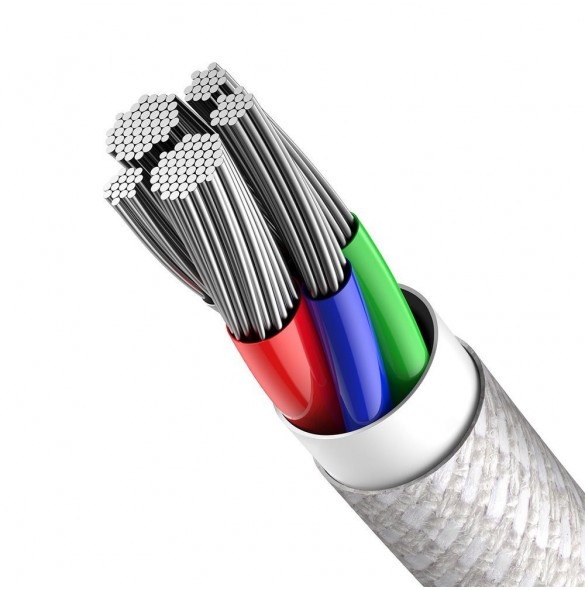 Baseus USB Type C-kabel - Blixtsnabb laddningseffekt 20 W 1 m vit (CATLGD-02)