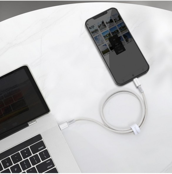 Baseus USB Type C-kabel - Blixtsnabb laddningseffekt 20 W 1 m vit (CATLGD-02)