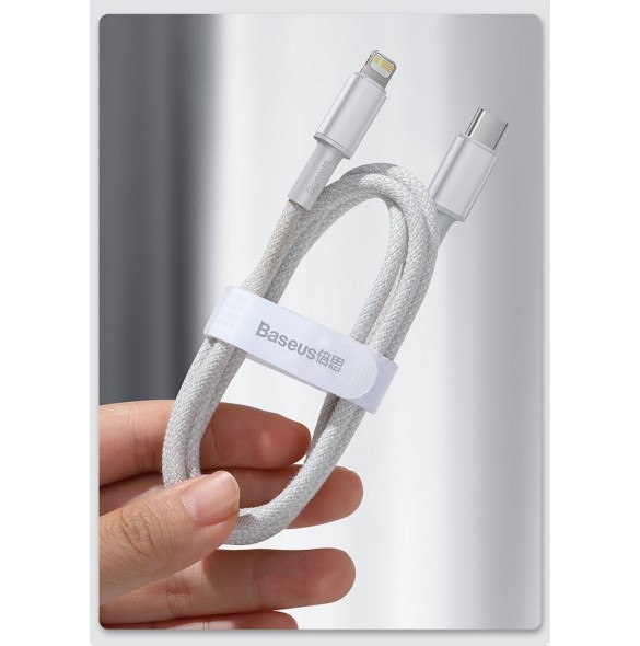 Baseus USB Type C-kabel - Blixtsnabb laddningseffekt 20 W 1 m vit (CATLGD-02)