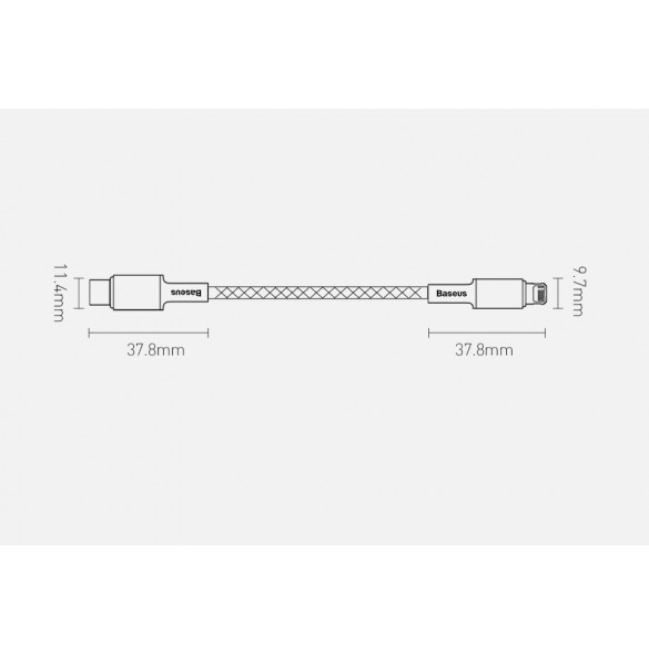 Baseus USB Type C-kabel - Blixtsnabb laddningseffekt 20 W 1 m vit (CATLGD-02)