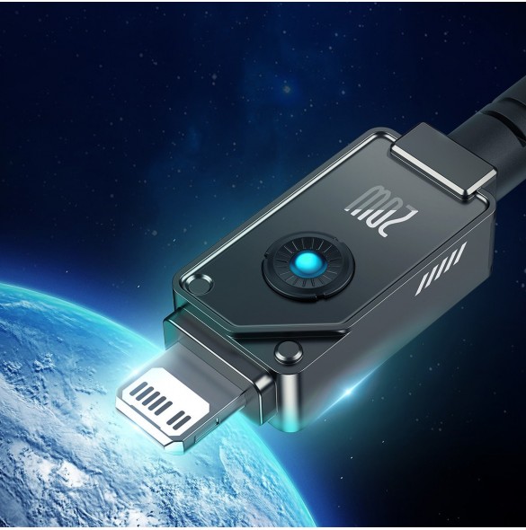 USB C-kabel - Lightning Baseus Unbreakable 20W 480Mbps 2m - svart