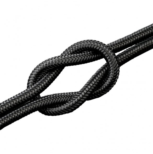 Baseus tre primära färger 3-i-1 USB - mikro-USB / Lightning / USB-C nylonflätad kabel 3,5A 1,2M svart (CAMLT-BSY01)