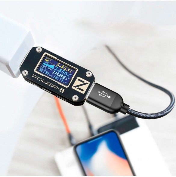 Baseus tre primära färger 3-i-1 USB - mikro-USB / Lightning / USB-C nylonflätad kabel 3,5A 1,2M svart (CAMLT-BSY01)