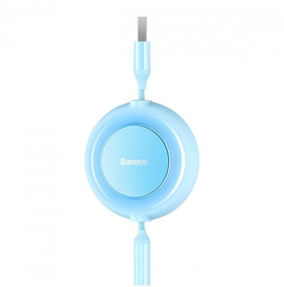 Baseus Bright Mirror 2 3-i-1 USB Typ A-kabel - micro USB + Lightning + USB Typ C 3.5A 1.1m blå (CAMJ010017)