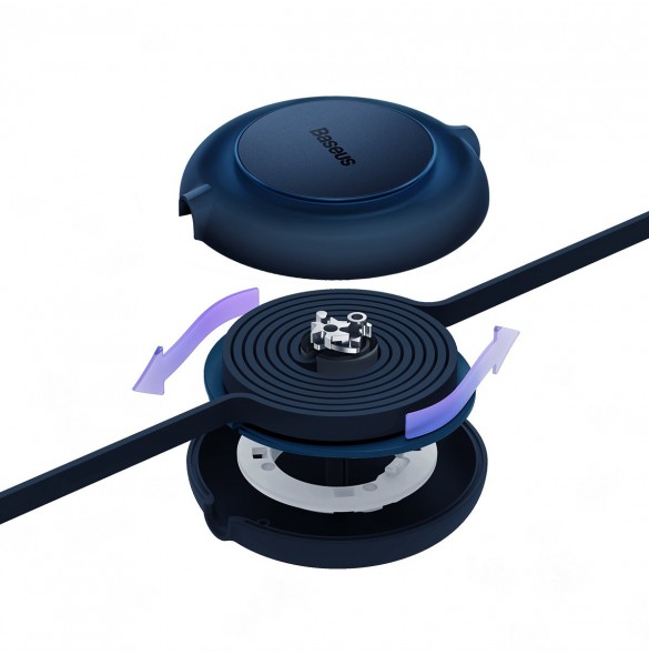 Baseus Bright Mirror 2-kabel 3-i-1-kabel USB Typ A - micro USB + Lightning + USB Typ C 3.5A 1.1m blå (CAMJ010003)