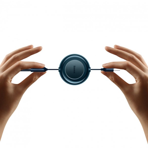 Baseus Bright Mirror 2-kabel 3-i-1-kabel USB Typ A - micro USB + Lightning + USB Typ C 3.5A 1.1m blå (CAMJ010003)