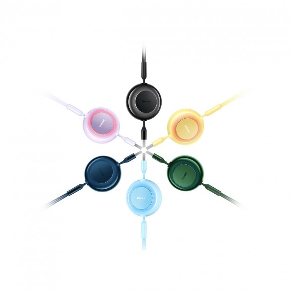 Baseus Bright Mirror 2-kabel 3-i-1-kabel USB Typ A - micro USB + Lightning + USB Typ C 3.5A 1.1m blå (CAMJ010003)