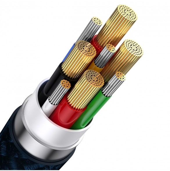 Baseus Flash Series II-kabel USB Typ C / USB Typ A - USB Typ C / Lightning / micro USB 100 W 1,2 m blå (CASS030103)