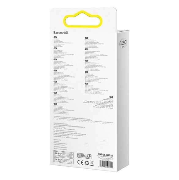 Baseus Flash Series II-kabel USB Typ C / USB Typ A - USB Typ C / Lightning / micro USB 100 W 1,2 m blå (CASS030103)