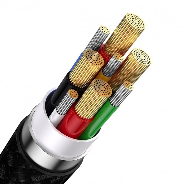Baseus Flash Series II USB Typ C / USB Typ A-kabel - USB Typ C / Lightning / micro USB 100 W 1,2 m svart (CASS030101)