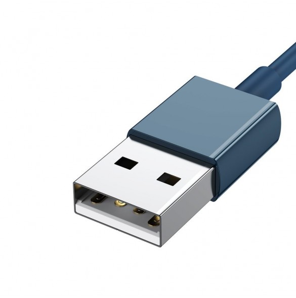 Baseus Superior 3in1 USB-kabel - Lightning / USB Type C / micro USB 3,5 A 1,5 m blå (CAMLTYS-03)