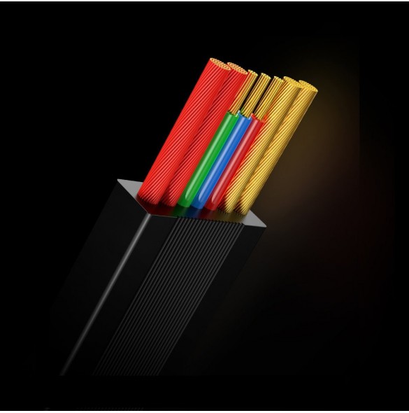 Baseus Traction Series 3-i-1 infällbar kabel USB Typ C - micro USB / USB Typ C / Lightning Power Delivery 100W 1,7 m grön (CAQY0