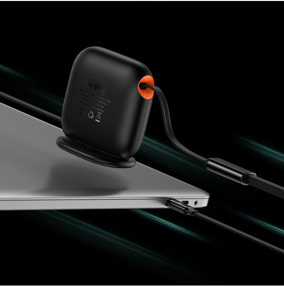 Baseus Traction Series 3-i-1 infällbar kabel USB Typ C - micro USB / USB Typ C / Lightning Power Delivery 100W 1,7 m grön (CAQY0