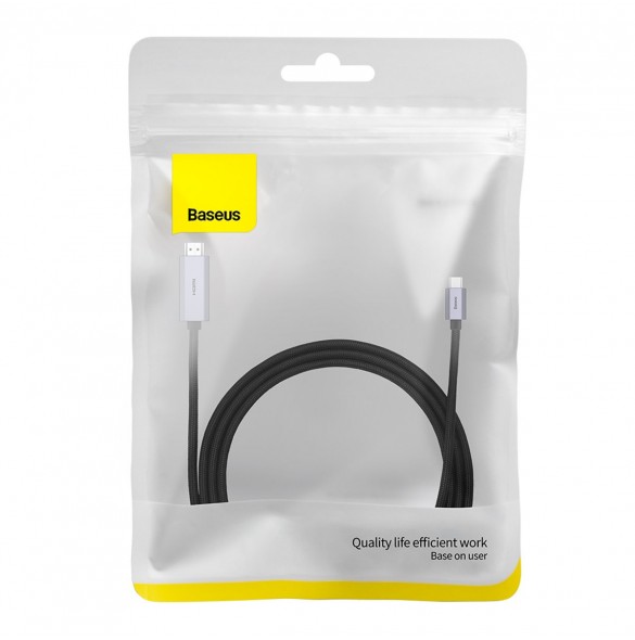 Baseus High Definition Series adapterkabel USB Typ C - HDMI 2.0 4K 60Hz 2m svart (WKGQ010101)