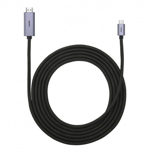 Baseus High Definition Series adapterkabel USB Typ C - HDMI 2.0 4K 60Hz 3m svart (WKGQ010201)