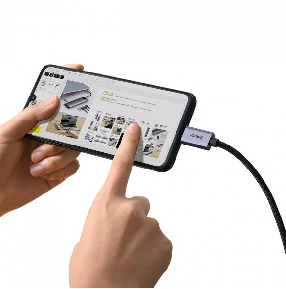 Baseus High Definition Series adapterkabel USB Typ C - HDMI 2.0 4K 60Hz 3m svart (WKGQ010201)