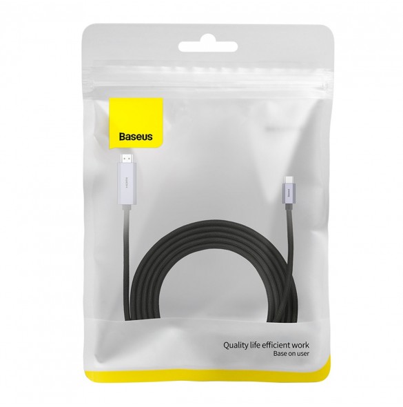 Baseus High Definition Series adapterkabel USB Typ C - HDMI 2.0 4K 60Hz 3m svart (WKGQ010201)