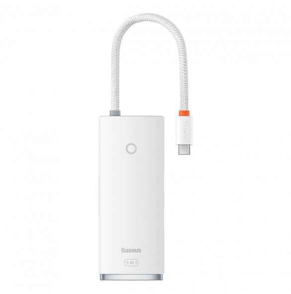 Baseus Lite Series HUB-adapter USB Typ C - HDMI / 4x USB 3.0 20cm vit (WKQX040002)