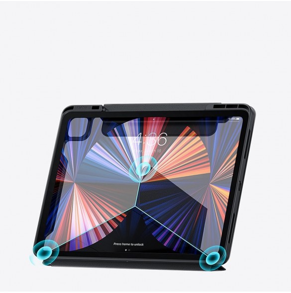 Baseus Safattach Y-typ fodral för iPad Pro 11" 2018/2020/2021 skal med ställ vit (ARCX010002)