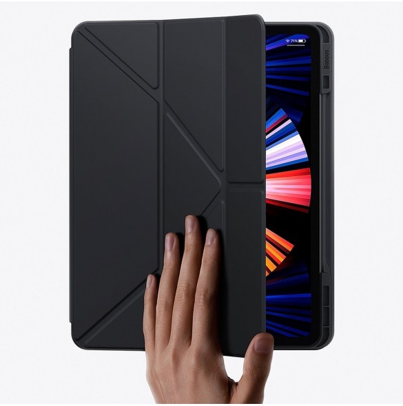Baseus Safattach Y-typ fodral för iPad Pro 11" 2018/2020/2021 skal med ställ vit (ARCX010002)