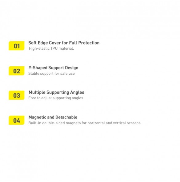 Baseus Safattach Y-typ fodral för iPad Pro 11" 2018/2020/2021 skal med ställ vit (ARCX010002)