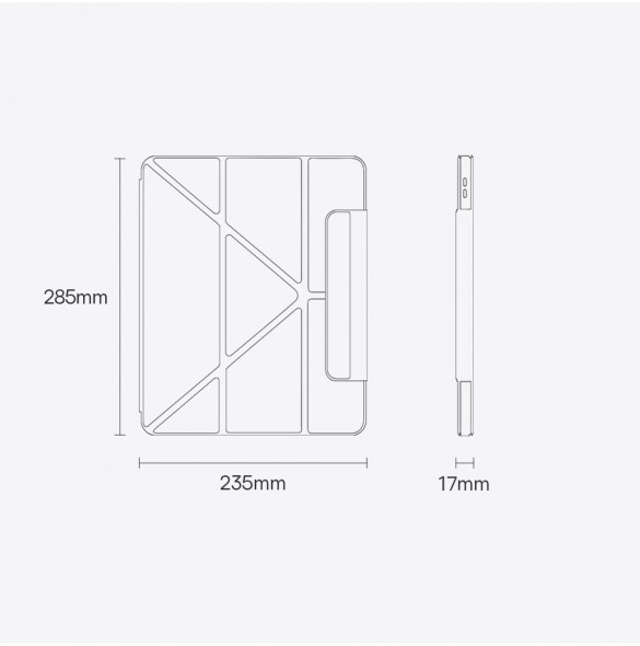 Baseus Safattach Y-typ fodral för iPad Pro 11" 2018/2020/2021 skal med ställ vit (ARCX010002)