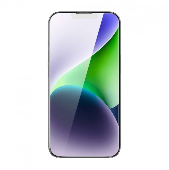 Baseus helskärmshärdat glas för iPhone 14 Plus / 13 Pro Max med högtalarskydd 0,4 mm + monteringssats