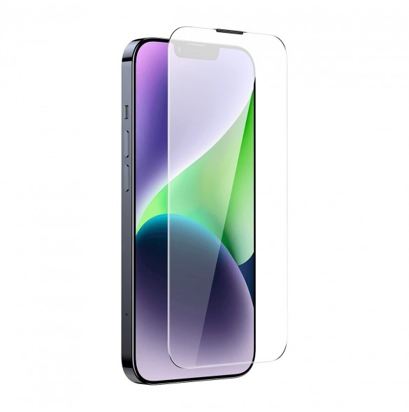 Baseus helskärmshärdat glas för iPhone 14 Plus / 13 Pro Max med högtalarskydd 0,4 mm + monteringssats