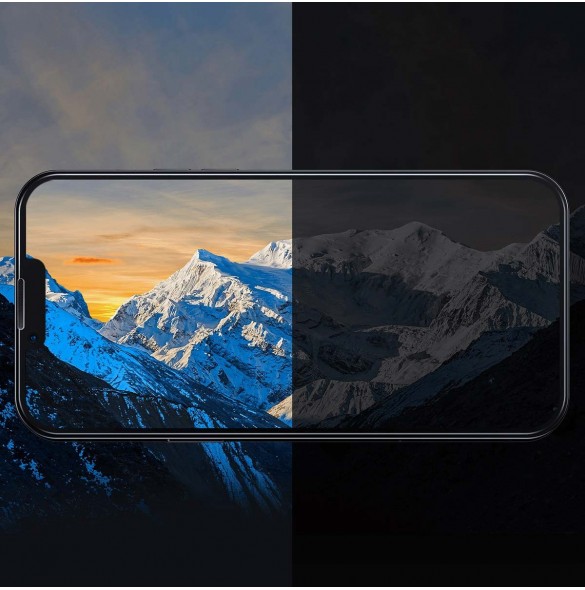 Baseus helskärmshärdat glas för iPhone 14 Plus / 13 Pro Max med högtalarskydd 0,4 mm + monteringssats