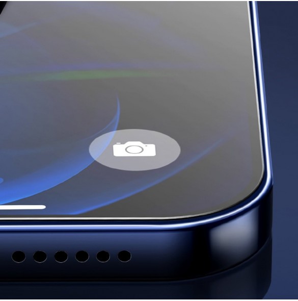 Baseus 2x härdat glas 0,3 mm Anti Spy helskärmsram iPhone 12 Pro / iPhone 12 (SGAPIPH61P-KS01) (fodralvänlig)